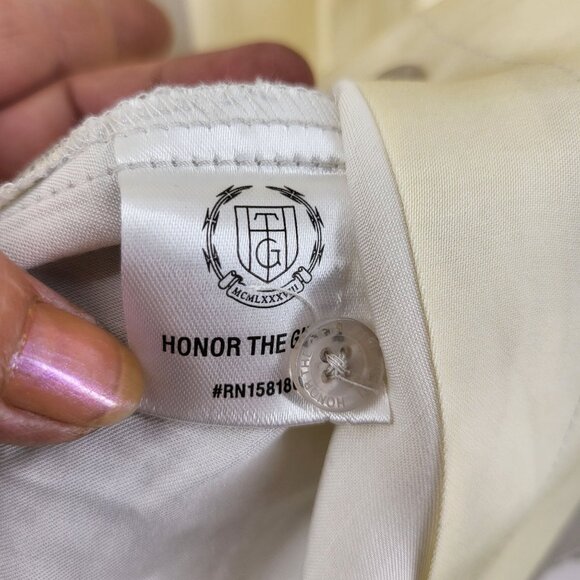 Honor The Gift Women's Striped Button-Up Shirt Dress Grey Casual Long Sleeve Med - Picture 10 of 15